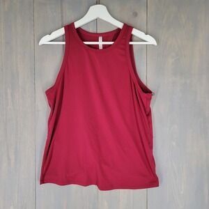 Fabletics Twist‎ BackTank Top Womens Small Burgundy Open Cutout Athleisure